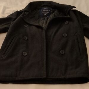 American Eagle Outfitters Black Pea Coat